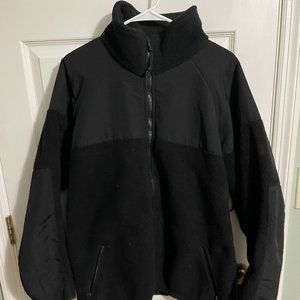 black military fleece jacket by peckham